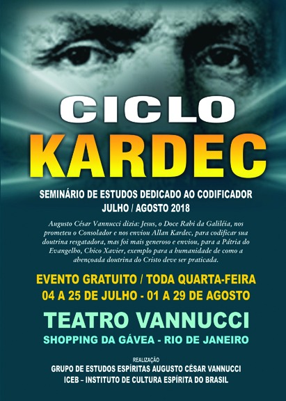Ciclo de estudos sobre Kardec no Rio de Janeiro