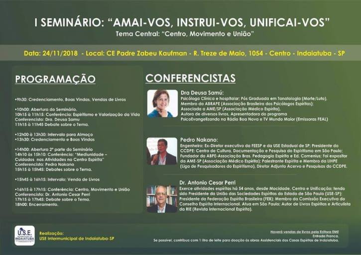 Seminário Espírita em São Paulo