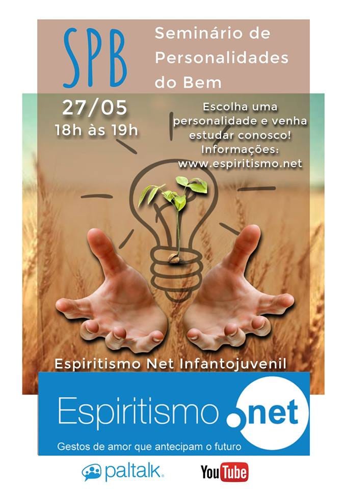 Seminário online no Espiritismo,net pelo Paltalk