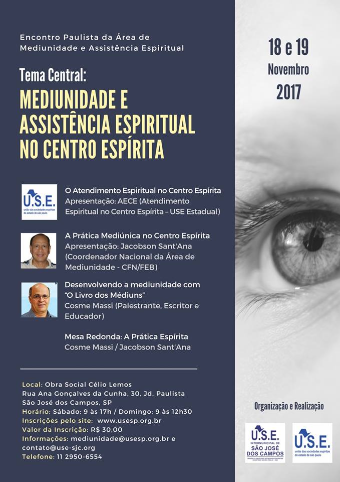 Encontro sobre Mediunidade e Assistência em SP