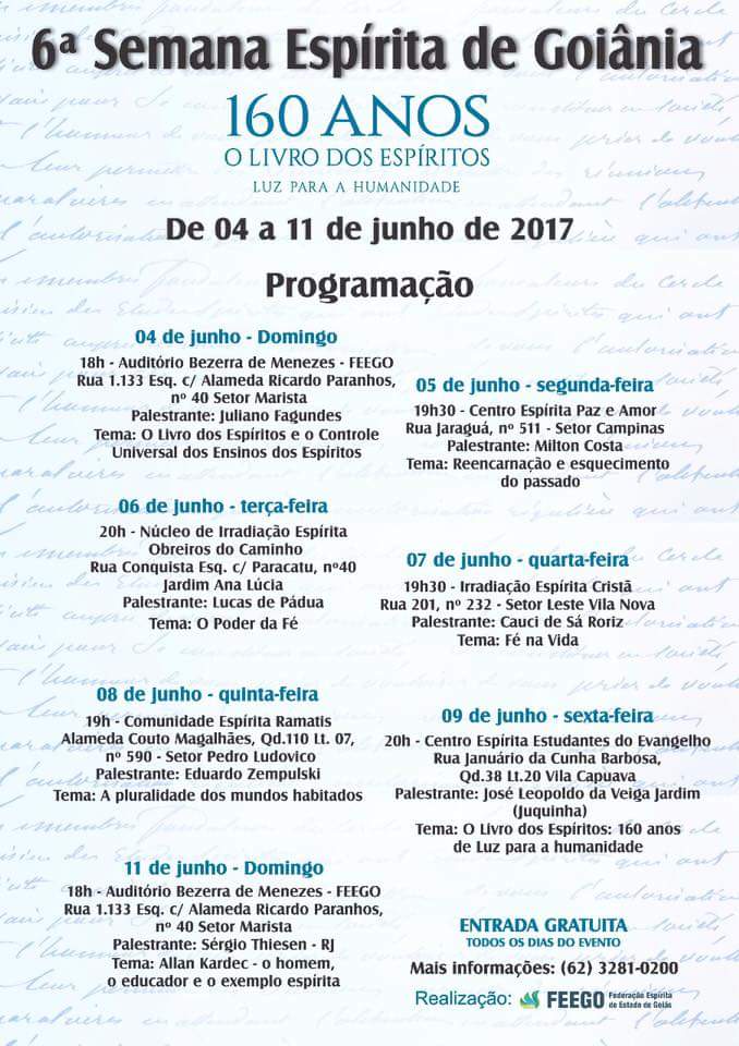 Semana Espírita em Goiás